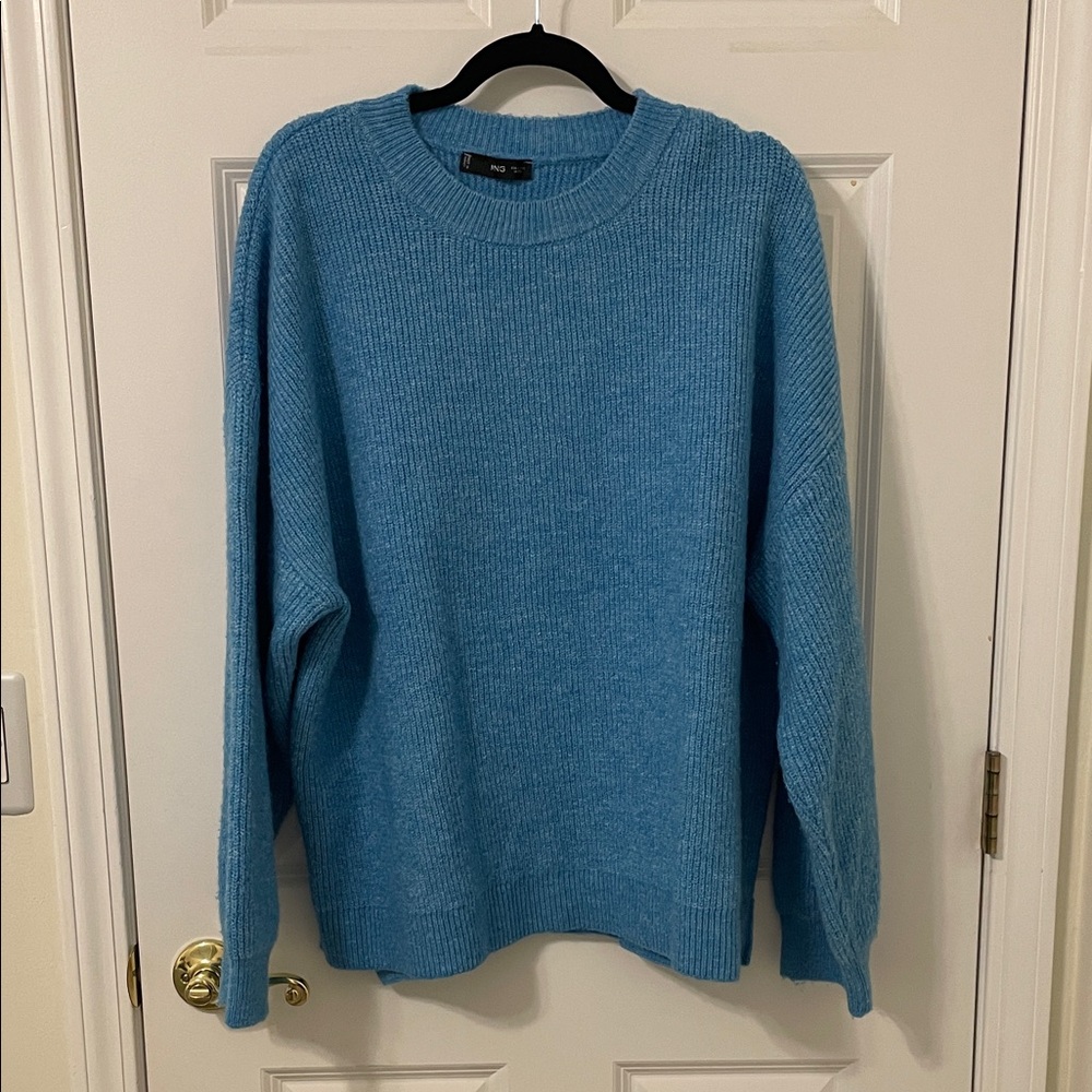 Mango Blue Knit Sweater 1X